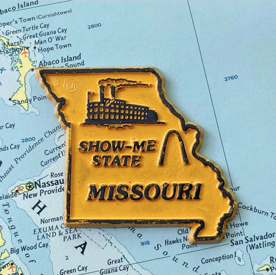 1970S Missouri Refrigerator Magnet, Vintage 50 States, States Missouri, Knick Knack