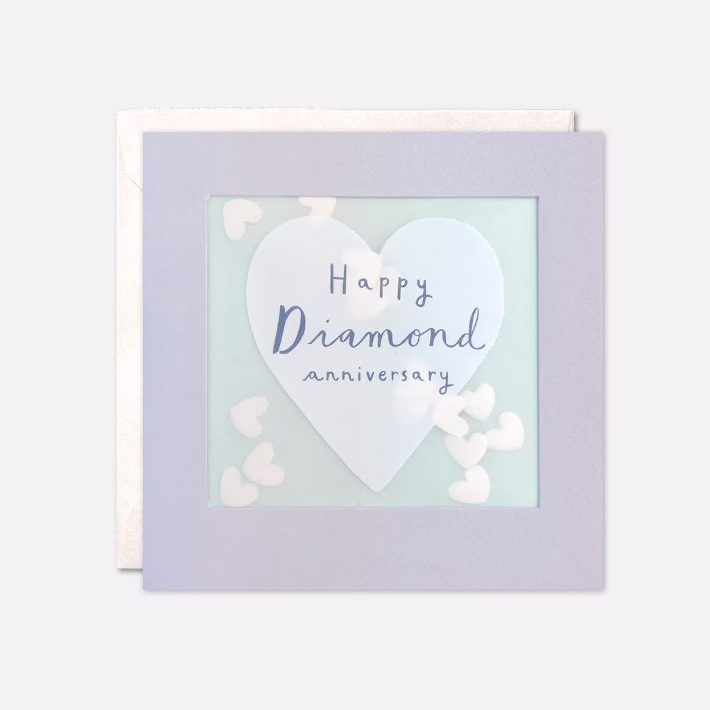 Diamond Anniversary Card With Paper Confetti - Shakies By James Ellis