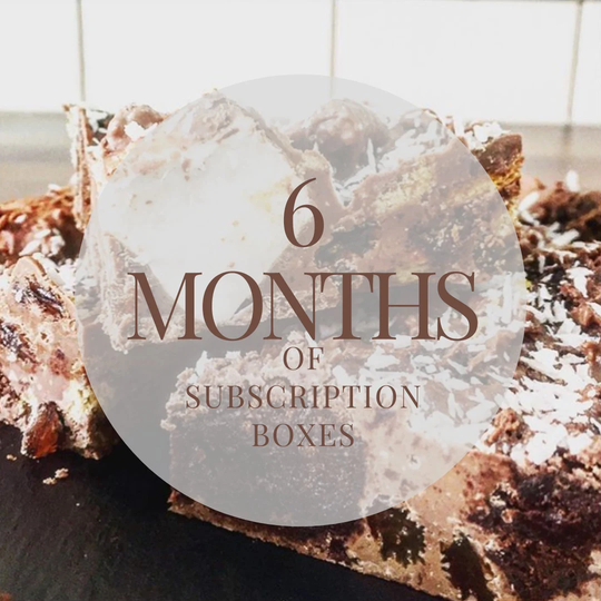 Letterbox Bakery Chocolate Brownie, Flapjack, Tiffin, Rocky Road Traybake Gift Box Hamper - 6 Months Subscription