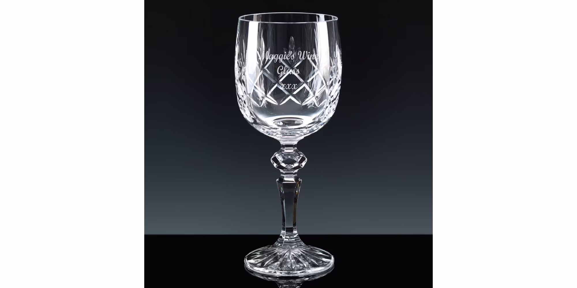 Crystal 7.4Oz Personalised Engraved Wine Glass - Gift For Lover, Celebration Gift, Retirement Wedding Anniversay
