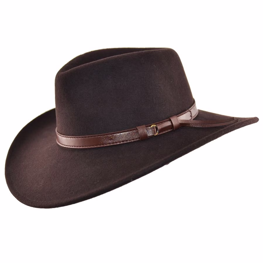 Handmade Crushable 100%wool Felt Cowboy Hat With Leather Band Hat. Men Women. Western Hat . Large Wide Brimmed