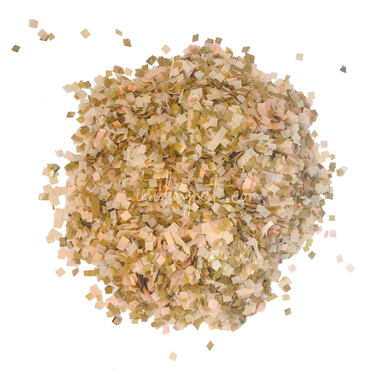 Vintage Peach Gold Biodegradable Tissue Paper Confetti Mix