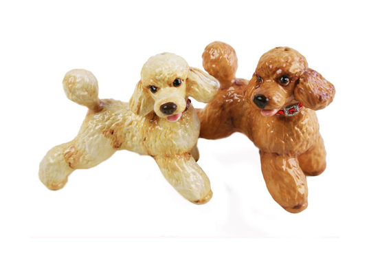Poodle Handmade Cruet Set Mini Apricot | 7cm X 8cm