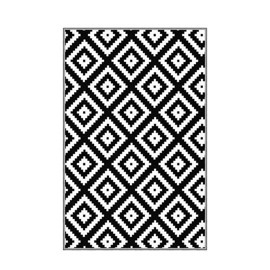 Faro Flatweave Black/White Rug