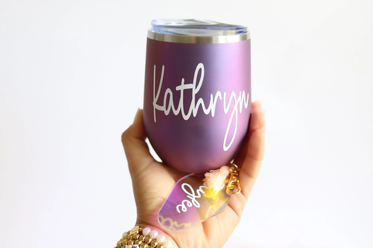 Purple Wine Tumbler, Halloween Wine Halloween Cup, Party Favor, Cup