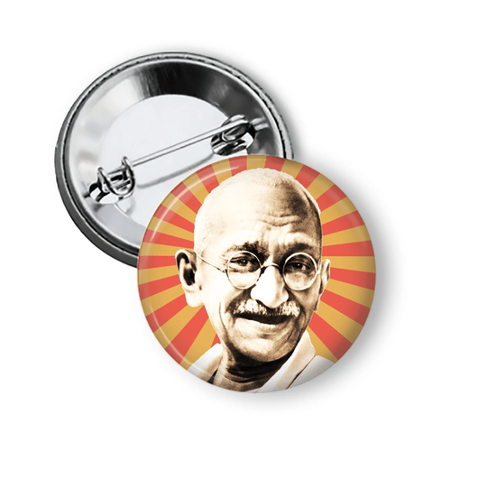 Mahatma Gandhi Pin Inspiring People Buttons B125