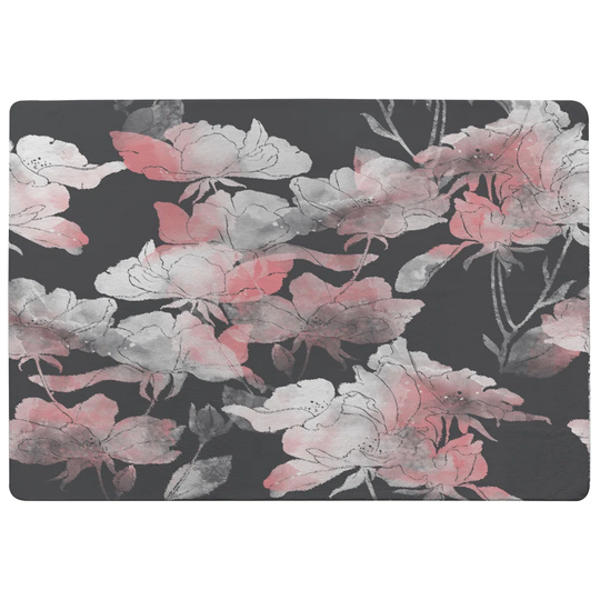 Goddard Imprints Flowers and Leaves of Wild Rose Designer Shaggy Grey/Pink Rug