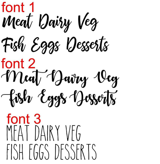 Fridge Pantry Decal Set Kitchen Jar Labels Decals Storage Organise Vinyl Rae Dunn Inspired