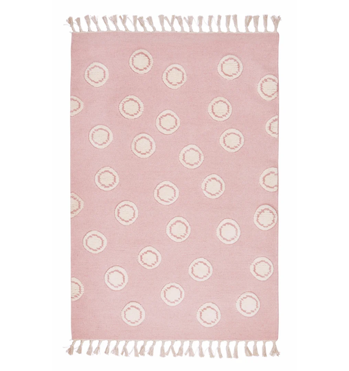 Ring Handmade Kilim Wool Pink/Natural Rug