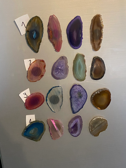 Agate Slice Fridge Magnets - Soothing & Calming
