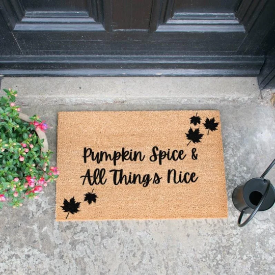 Pumpkin Spice & All Things Nice Doormat 60x40cm