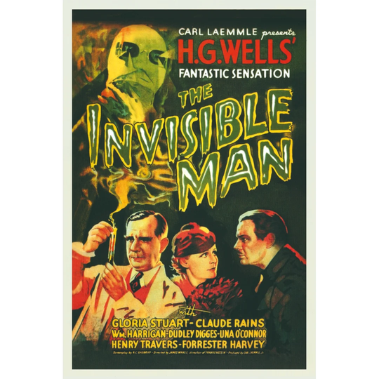 Invisible Man - Floater Frame Art Print on Canvas