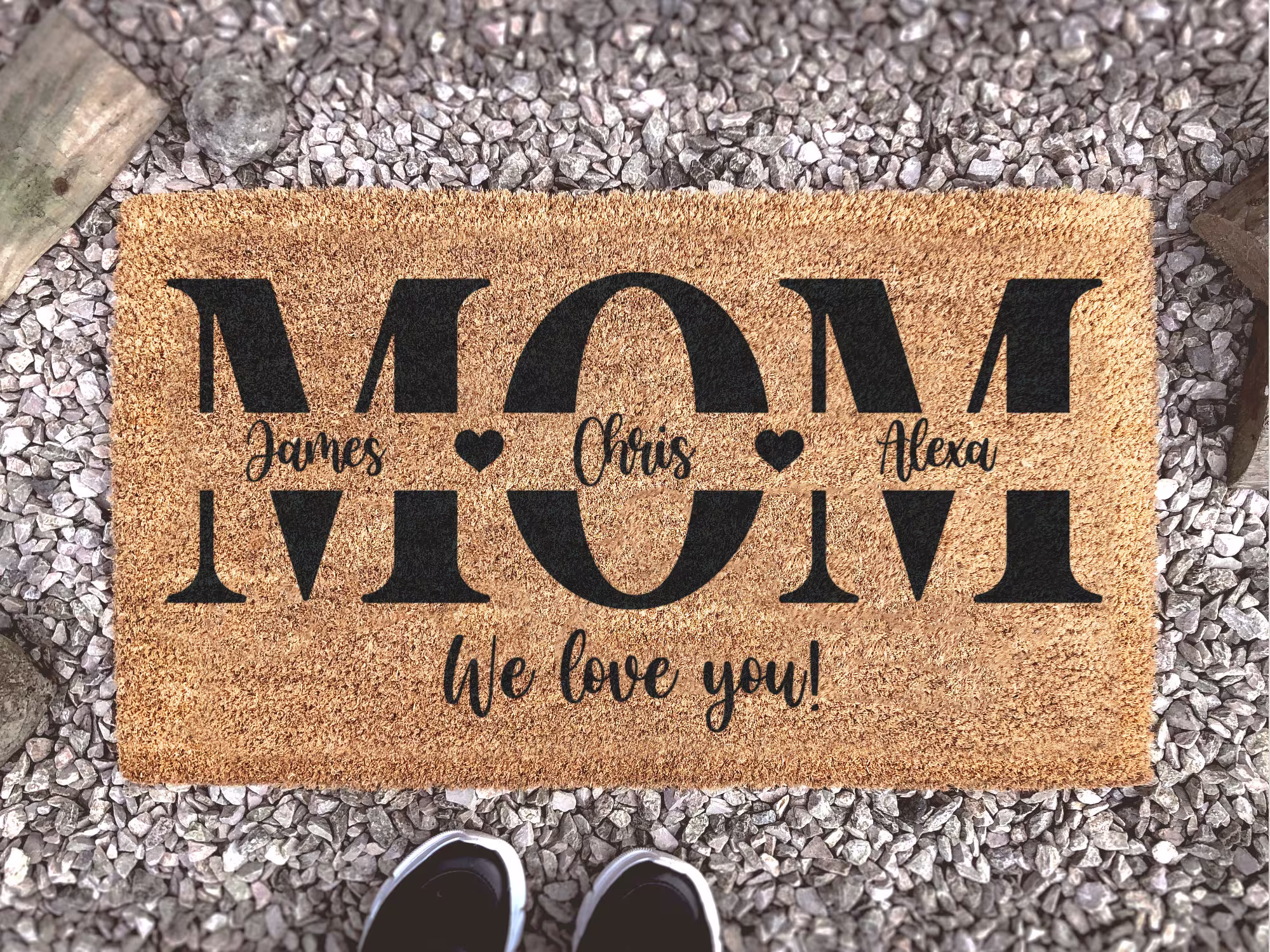 Mother's Day Doormat - We Love You Best Mom Gift For Her The Lives Here Family Rug Custom