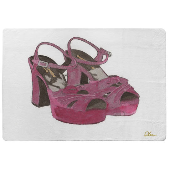 Campton High Heels Designer Shaggy Purple Rug