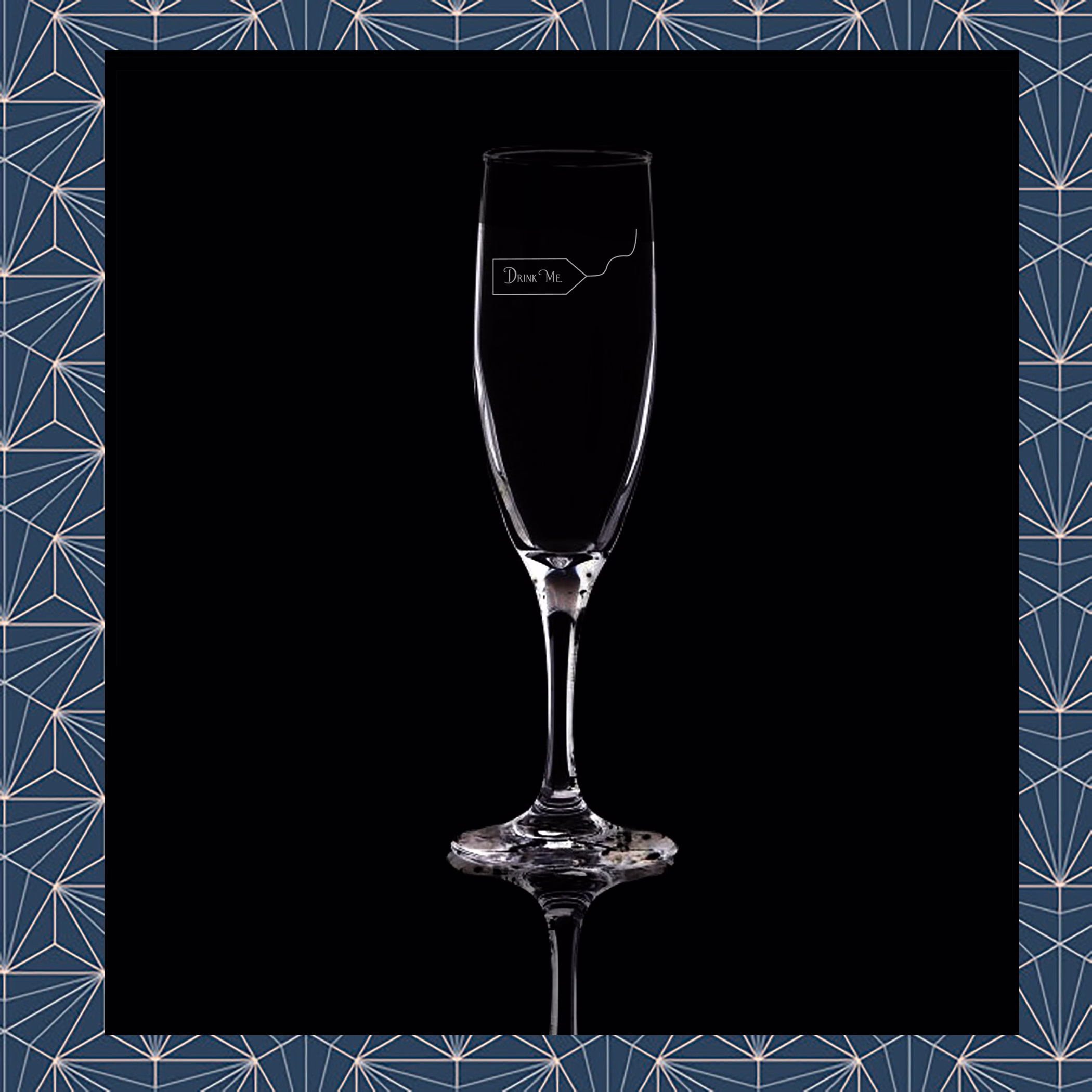 Drink Me Engraved Flute Prosecco Glass. Beautiful Etched Personalised With Name. Design Won't Wear Off Like Vinyl.248