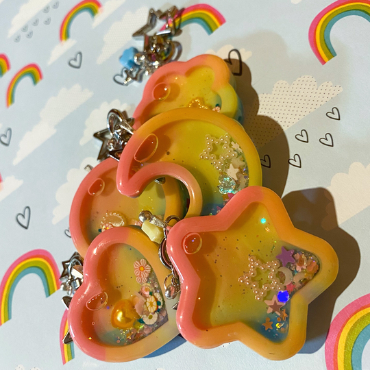Lgbt Pride Rainbow Resin Shaker Charms