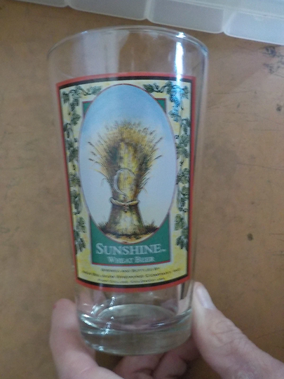Vintage Sunshine Wheat Beer Fort Collins Colorado Pint Glass Mint Free Usa Shipping