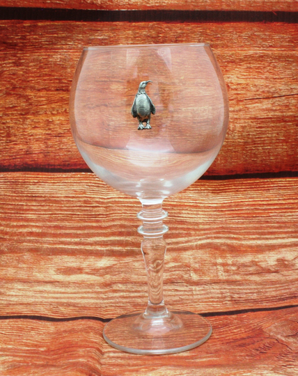 Penguin Balloon Gin Glass 23 Oz Free Engraving Message Christmas Gift 264