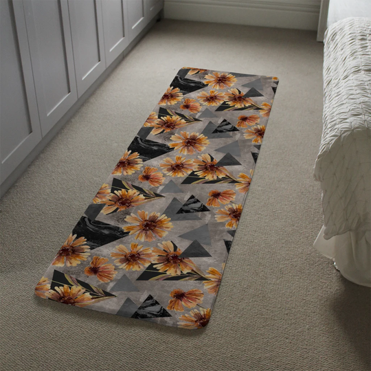 Mayne Designer Shaggy Orange/Beige/Black Rug