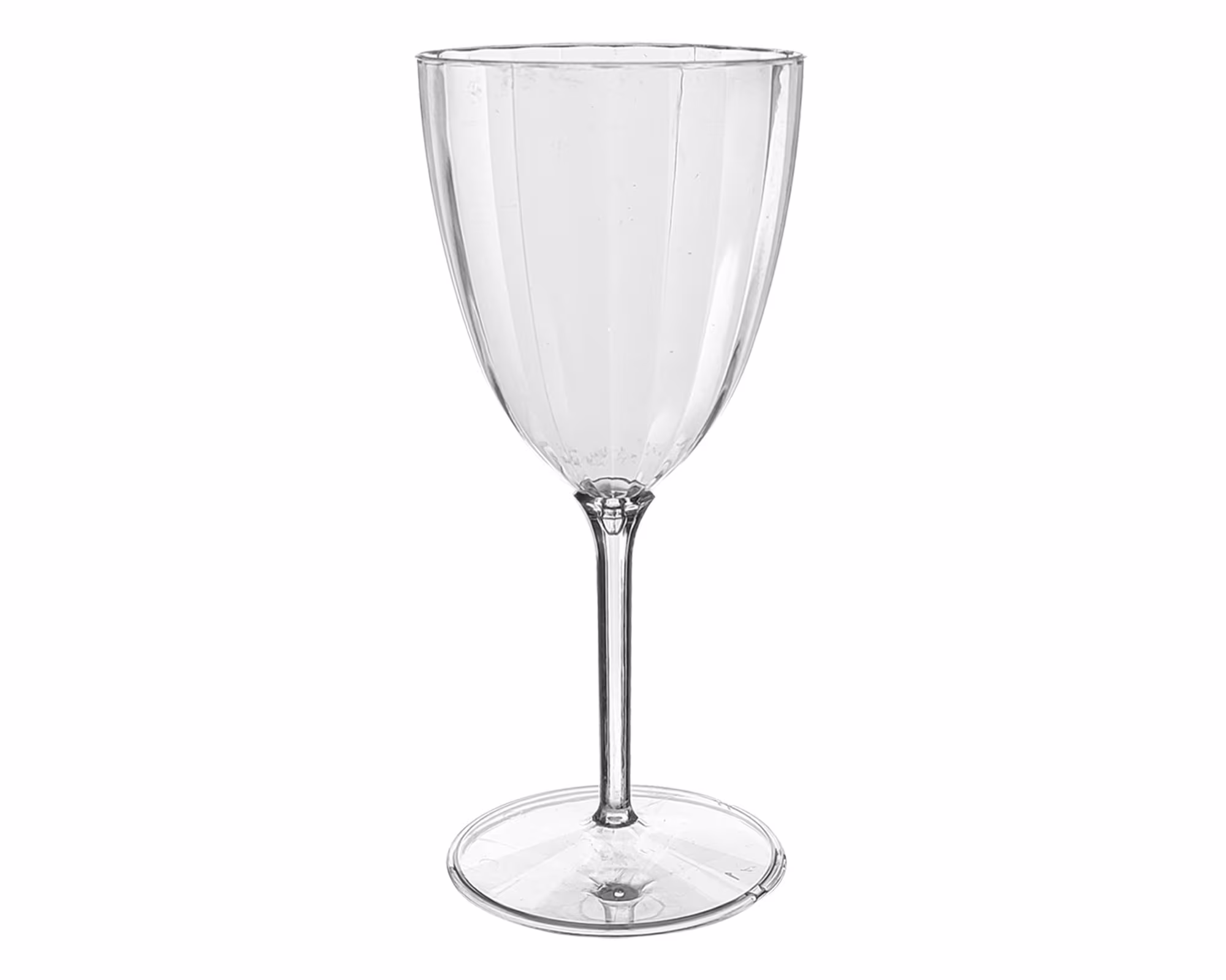 7Oz Clear Round Disposable Plastic Wine Goblets, Elegant Glasses, Fancy Stemware, Heavy Duty Drinkware, Deluxe Wedding & Party Supplies