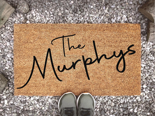Personalized Doormat With Family Name - Custom Door Mat Welcome Housewarming Gift New Home