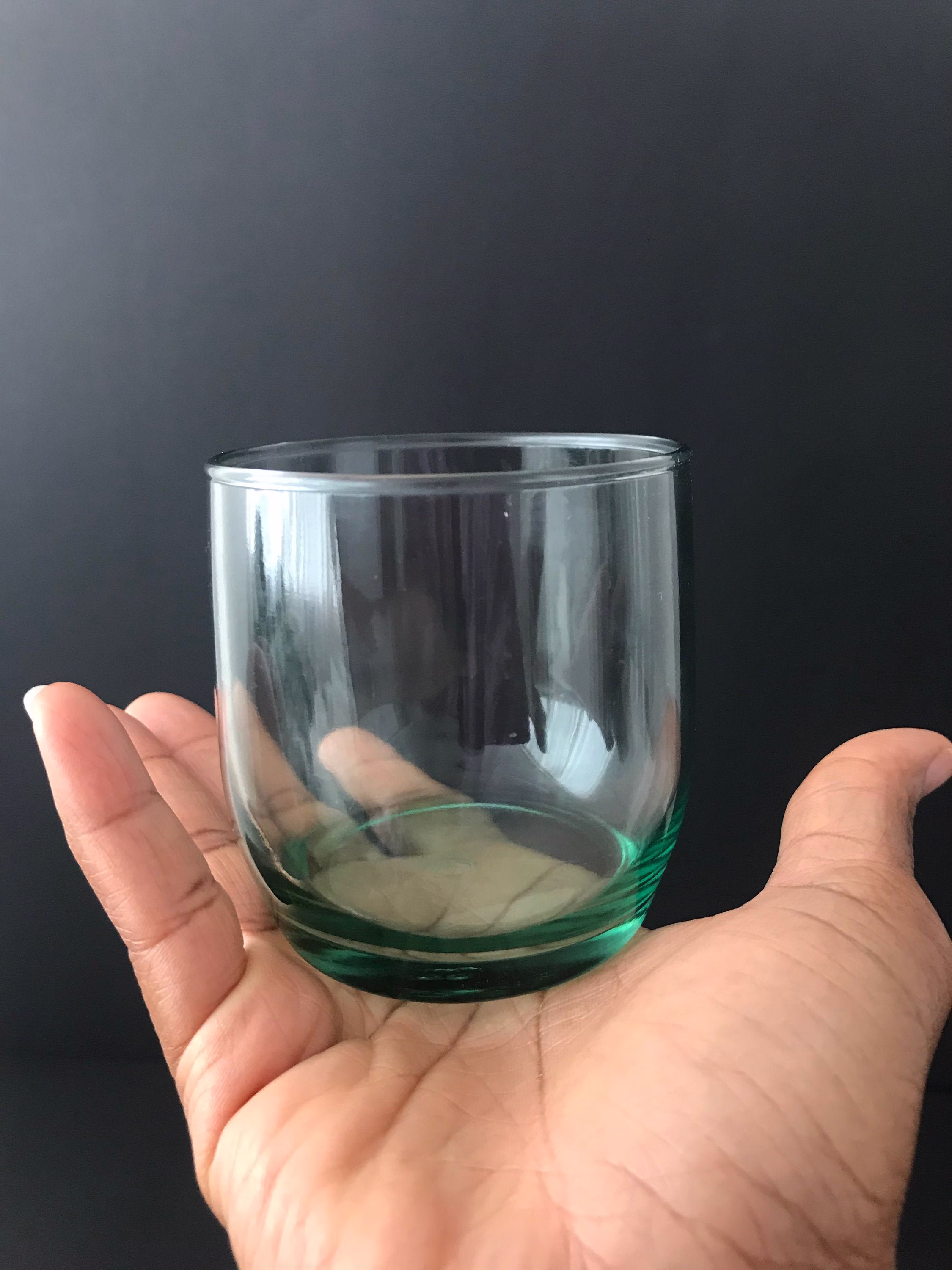 Vintage Anchor Hocking Tinted Green Beverage Glasses Perfect For Juice Or Cocktails, Set Of 2