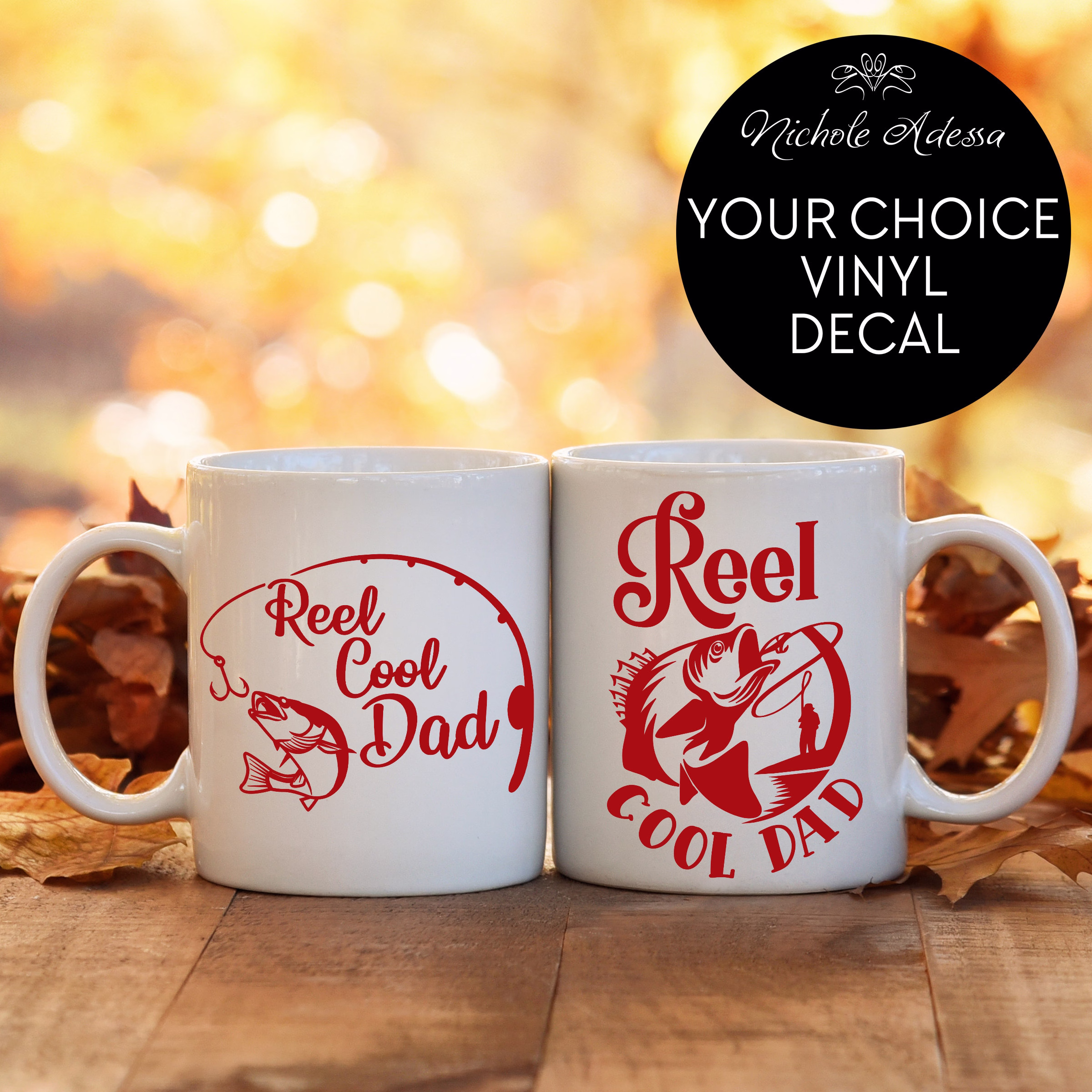 Reel Cool Dad Vinyl Decal/Fishing
