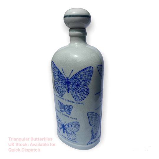 Butterfly Triangular Porcelain Decanter, Limited Edition Porzellanfabrik Altenkunstadt