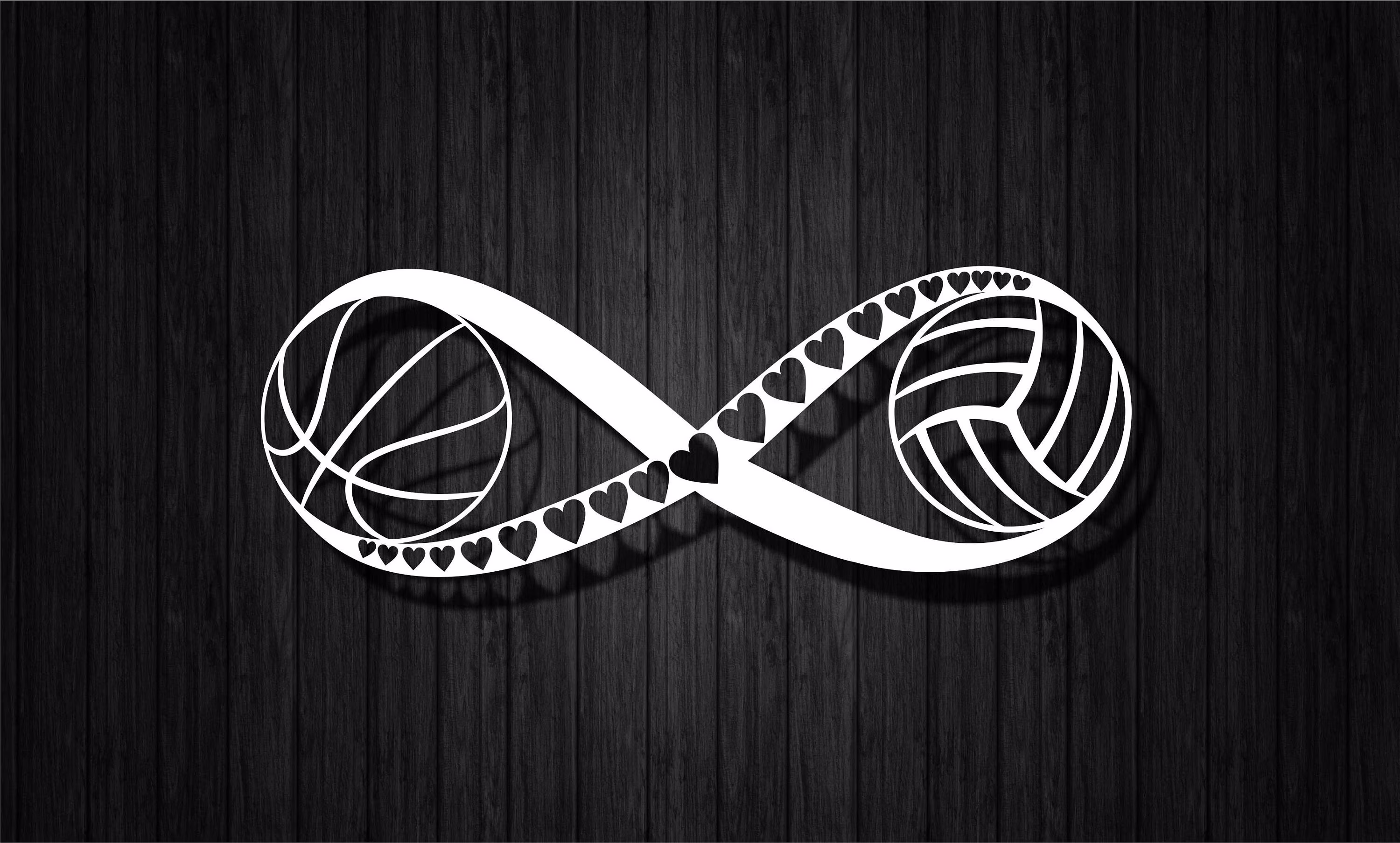Volleyball Basketball Love Forever Vinyl Decal For Tumbler, Laptop, Car Window
