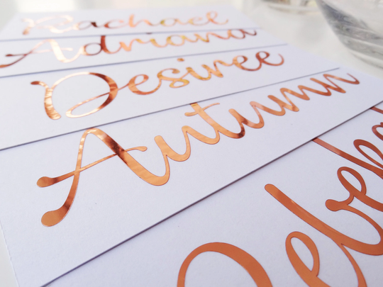 Wedding Stickers, Vinyl Name Decal, Copper Tumbler Wine Glass Water Bottle Name, Custom Word Hen Party
