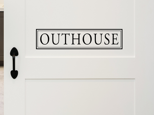 Outhouse | Wall Decal Vinyl Bathroom Sticker Door Decor