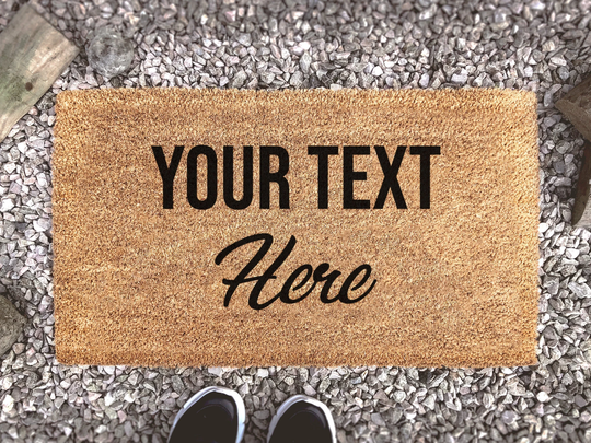 Your Text Here - Personalized Doormat Customized Coir Mat Home Decor Housewarming Gift