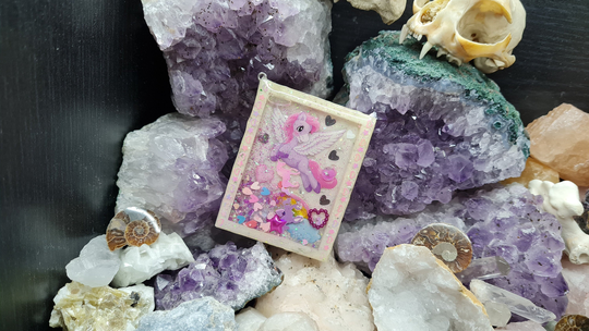 My Little Unicorn Shaker Snowglobe Keyring, Necklace, Pendant