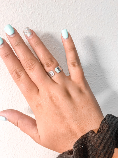 Customizable Dog, Cat, Pet Memorial Ring, Paw, Footprint