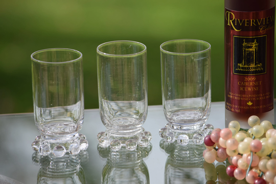 4 Vintage Wine ~ Liqueur Glasses, Candlewick, Circa 1943, Unique 5 Oz Limoncello After Dinner Drink Glasses