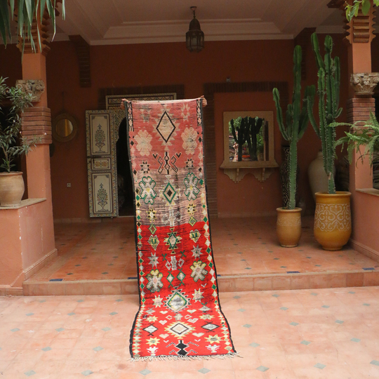 Moroccan Runner Rug, Berber 3x10 Feet Rug