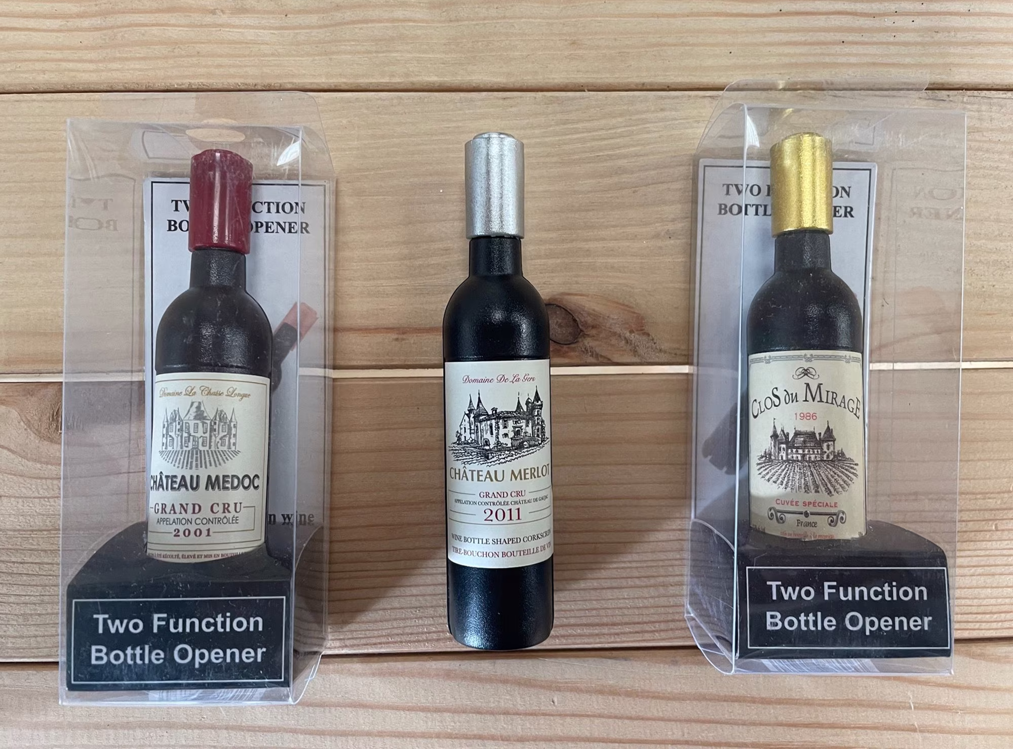 Waiters Friend Small Wine Bottle Shaped Corkscrew & Opener With Magnet. Lovers Gift, Opens Caps Corks, Handy Fridge Magnet