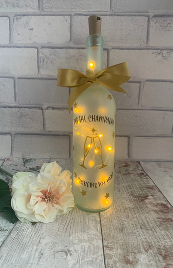 Light Up Bottle Engagement, Pop The Champagne Im Changing My Name, Engagement Gift For Friend, Gift Bride To Be, Wine