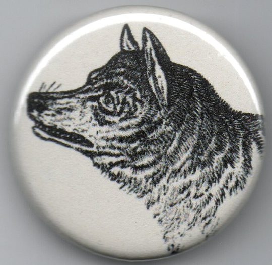 Wolf Head Vintage Image 1.25 Button/Pin/Badge