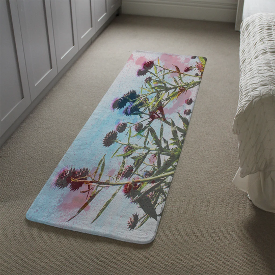 Mauk Reaching for the Sky Designer Shaggy Pink/Green/Grey Rug