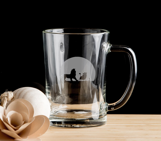 The Lion King Beer Mug Glass Pint Glass, Personalised Tankard Gift For Him, Her Hand Etched Glass.210