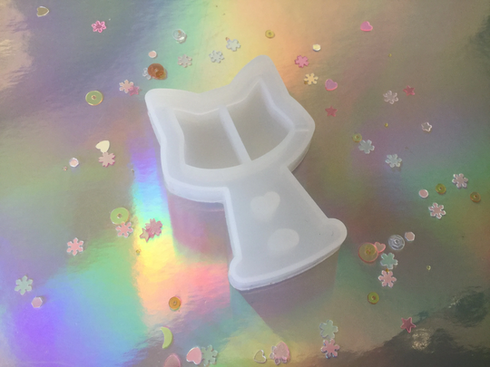Kitty Cat Shaker Mold , Silicone Molds Galaxy Moon Resin Supplies, UK