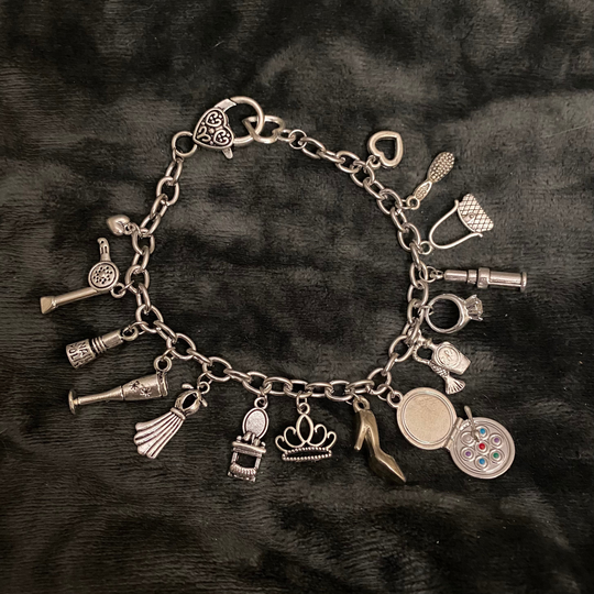 Lipstick & Nail Polish Heels...oh My Handmade Charm Bracelet Personalize