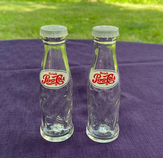 Vintage Pepsi - Cola Salt & Pepper Shakers ~ Glass S & P