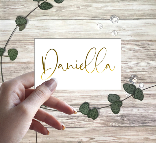 Custom Vinyl Name Decal Stickers | For Gift Box Wine Glass Handwritten Calligraphy Sticker/Label