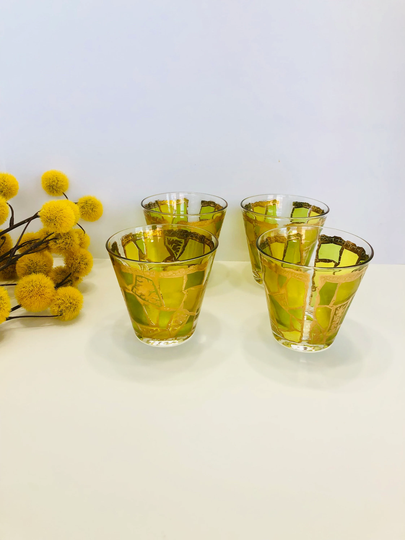 1960S Mcm Vintage, Georges Briard Cocktail Glasses/Old Fashioned/Whiskey Glasses, Kitschy