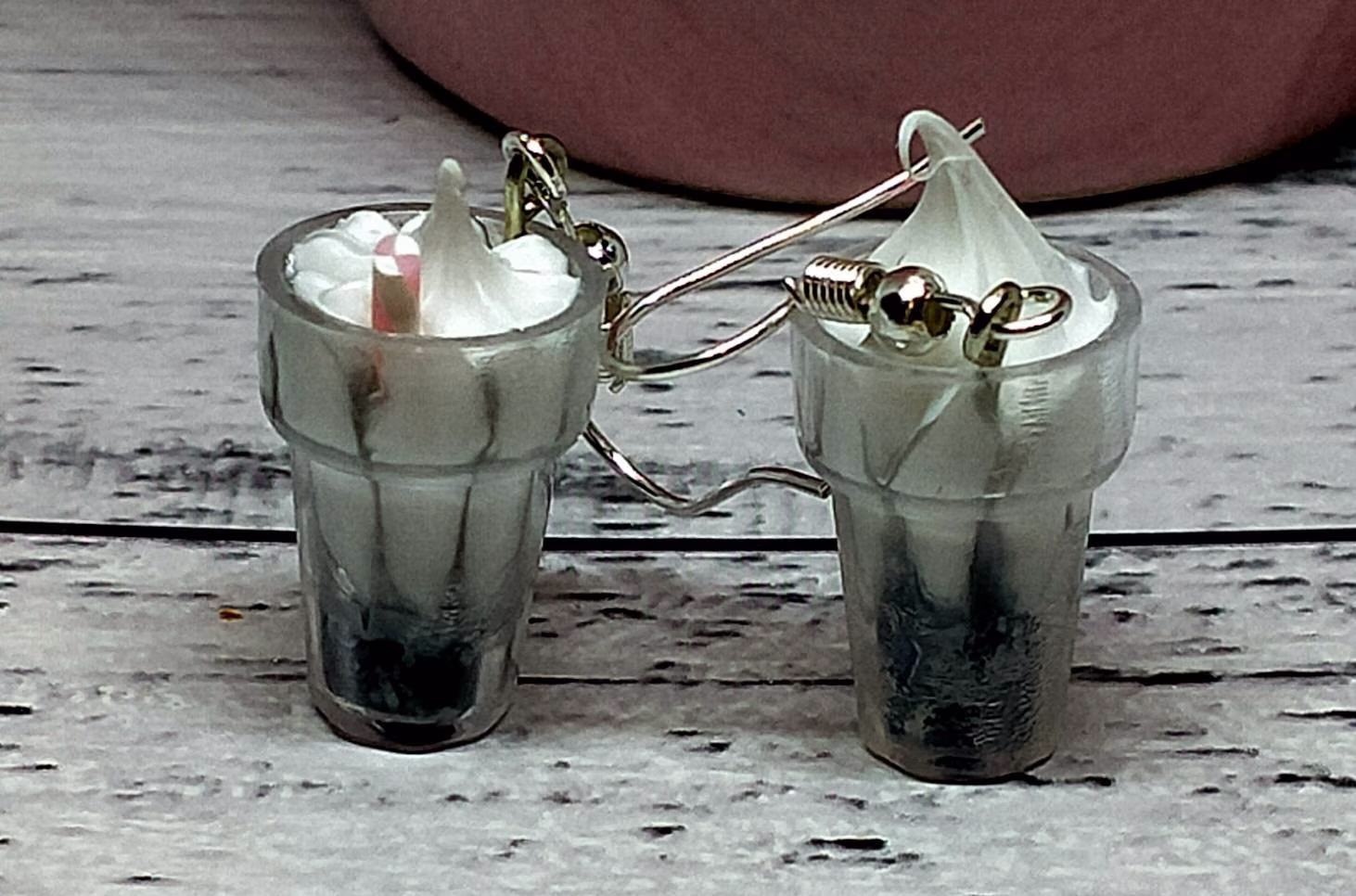 Chocolate Shake Novelty Earrings
