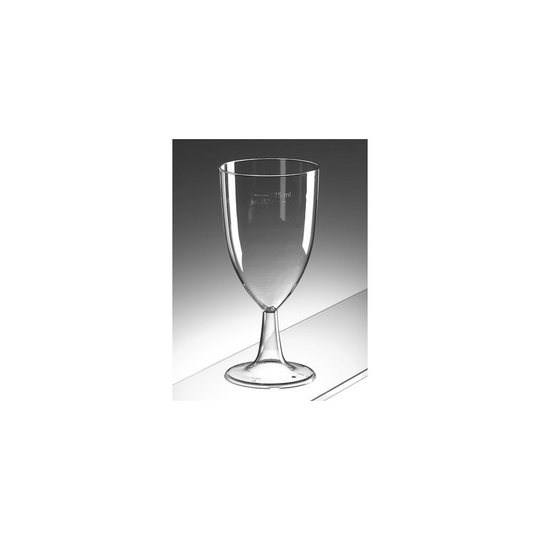 (Pack of 100) Finest tulip disposable one piece plastic wine glasses 215ml