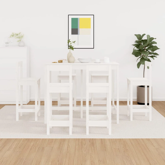 Moyer 6 - Person Pine Solid Wood Dining Set