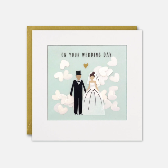 Bride & Groom Wedding Card With Paper Confetti - Shakies By James Ellis